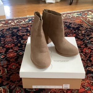 Topshop Brown Ankle Booties
